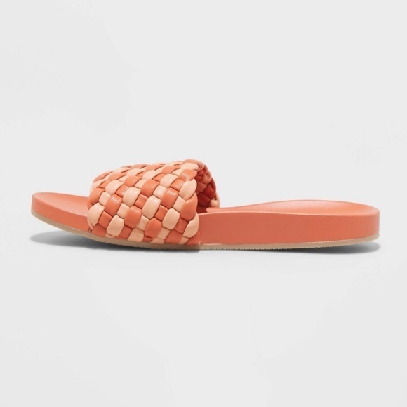 Women's Polly Woven Slide Sandals - Universal Thread™ Assorted Reds 8.5 - Picture 2 of 8